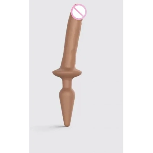 Анальна пробка з дилдо Strap-On-Me Switch Plug-In Realistic Dildo Caramel - S