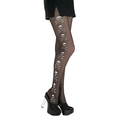 Колготки з черепами Rubies - Skull Print Pirate Tights Stockings, O/S (чорні)