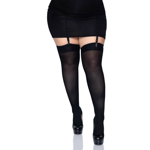 Нейлоновые чулки Leg Avenue + PLUS SI Black