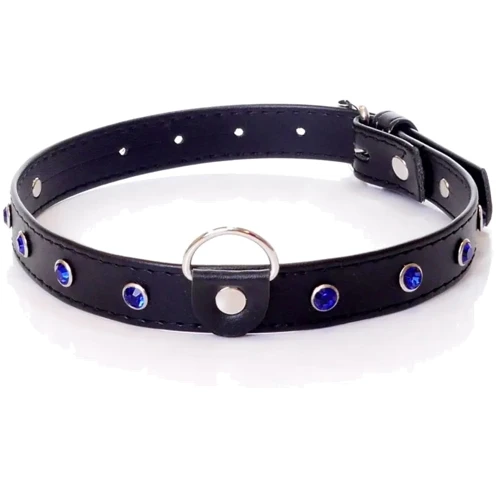 Нашийник із кристалами Fetish Boss Series - Collar Navy Blue Crystal (BS3300118)