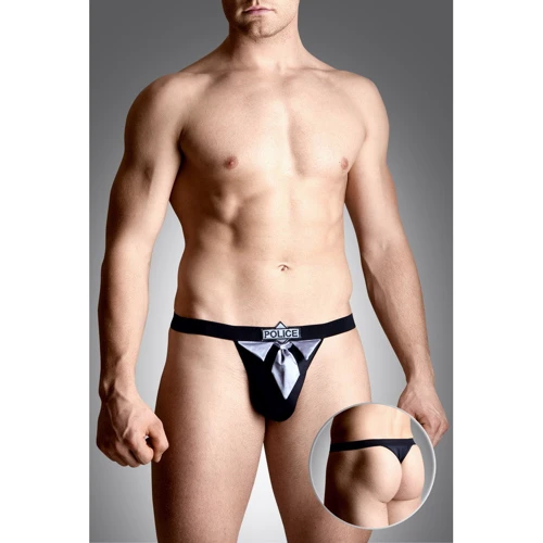 Чоловічі труси SoftLine - Mens thongs 4490, S-L (black)