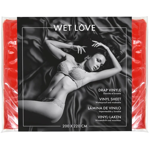 Простирадло з вінілу Fetish Tentation Wet Love Red 220x200 см