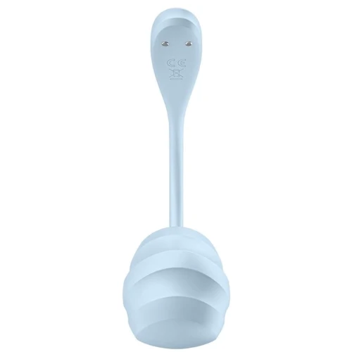 Виброяйцо Satisfyer Smooth Petal Connect App Light Blue фото 7