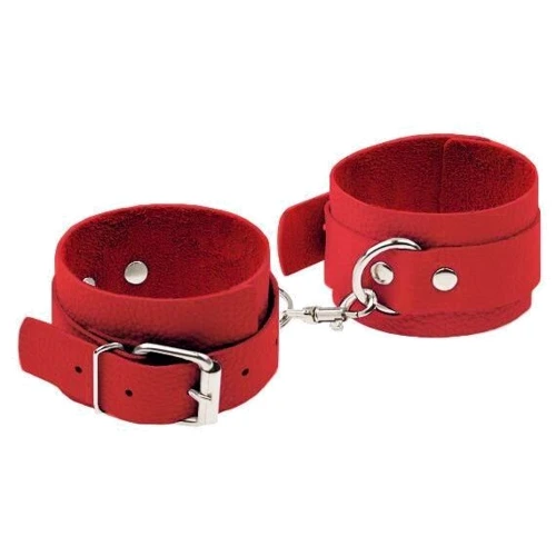 Наручники Leather Standart Hand Cuffs, Red