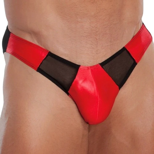 Чоловічі труси SoftLine - Thong 4466, XL (red/black)