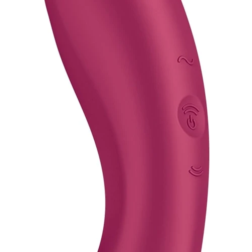 Вакуумный стимулятор с вибрацией Satisfyer Curvy Trinity 1 Red: Длина, см 17.5