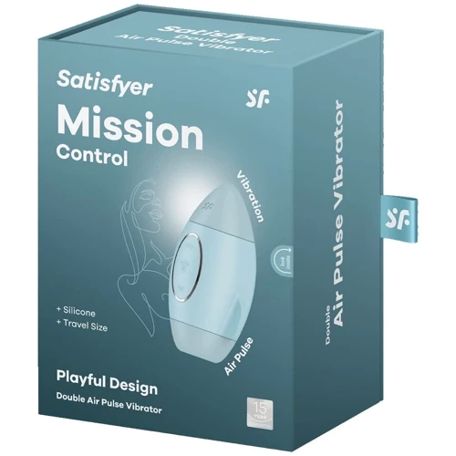 Вакуумный вибратор Satisfyer Mission Control Blue: Тип управления Кнопочное