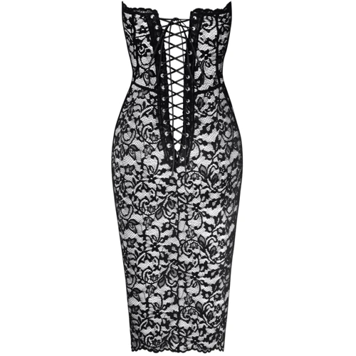 Сукня Noir Handmade F301 Catalyst lace up midi dress Вlack, M: Матеріал Полиамид