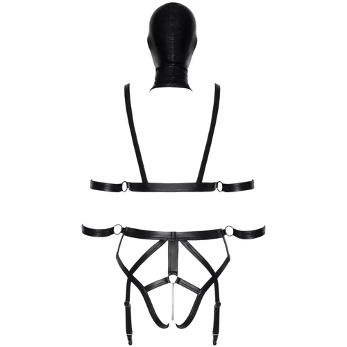 Комплект с маской Orion Bad Kitty Set Harness + Mask Black, XS: Материал Полиэстер