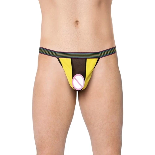 Чоловічі стрінги SoftLine - Mens Thong 4529, OneSize (yellow)