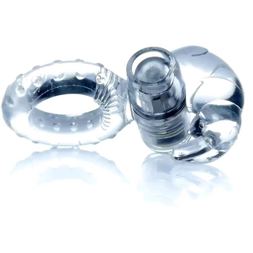 Эрекционное вибро кольцо BOSS Rabbit Vibro Cock Ring Clear, BS6700049 фото 5