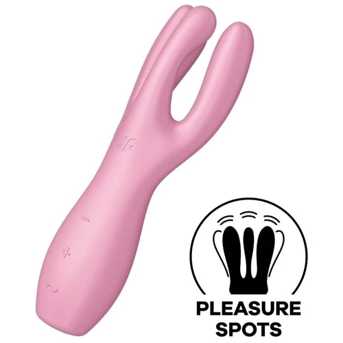 Кліторальний вібратор Satisfyer Threesome 3 Pink із трьома пальчиками: Тип і форма Вібромасажер