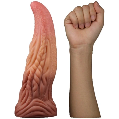 Фалоімітатор Dual-Layered Silicone Tongue 10" Brown: Діаметр, см 7.5