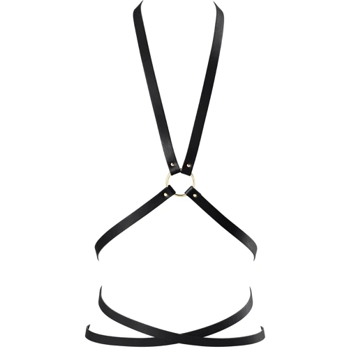 Портупея из экокожи Bijoux Indiscrets Maze – Multi-Way Body Harness Black