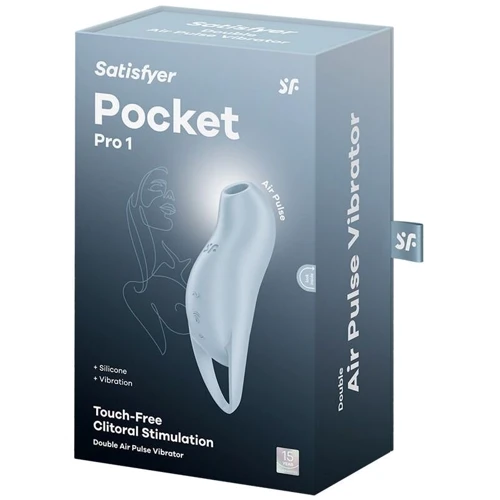 Вакуумный клиторальный стимулятор с вибрацией Satisfyer Pocket Pro 1 Blue: Тип и форма Вибромассажер