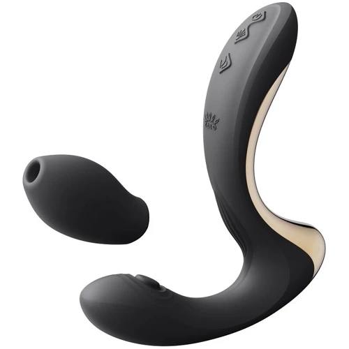 Вибратор-пульсатор с вакуумной насадкой Zalo – Talis G-Spot PulseWave Vibrator Obsidian Black