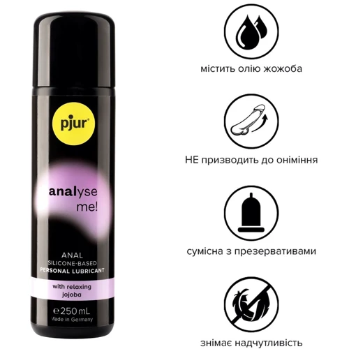 Анальная смазка pjur analyse me! Relaxing jojoba silicone 250 мл на силиконовой основе с маслом жожоба: Для кого Унисекс