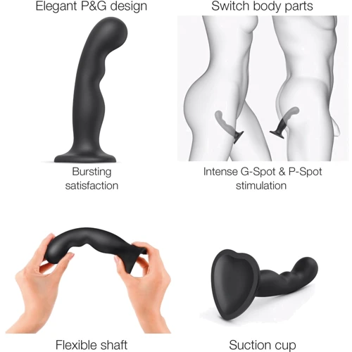 Насадка для страпона Strap-On-Me Dildo Plug P&G Black XL: Наличие вибрации Нет