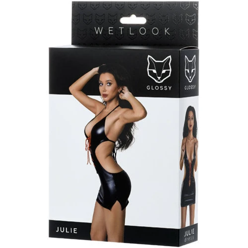 Платье Glossy Wetlook Julie Вlack, XL: Для кого Для женщин