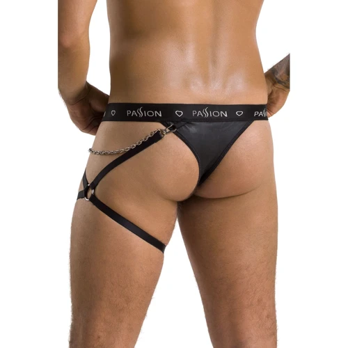 Стринги Passion 058 THONG BILL black L/XL: Декор Цепочка, Стрепы