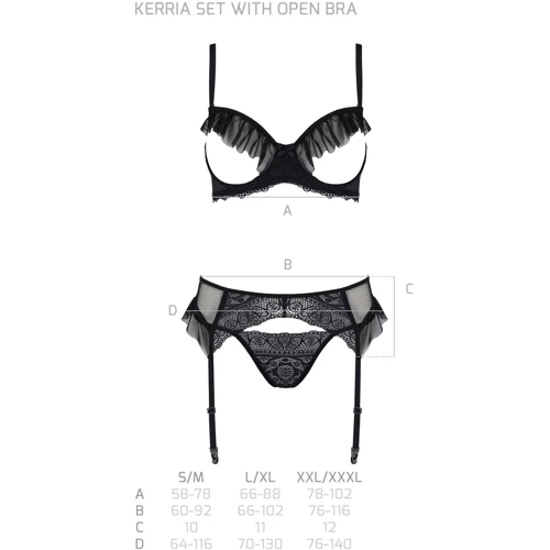 Комплект ECO Passion KERRIA SET WITH OPEN BRA black XXL/XXXL: Для кого Для женщин