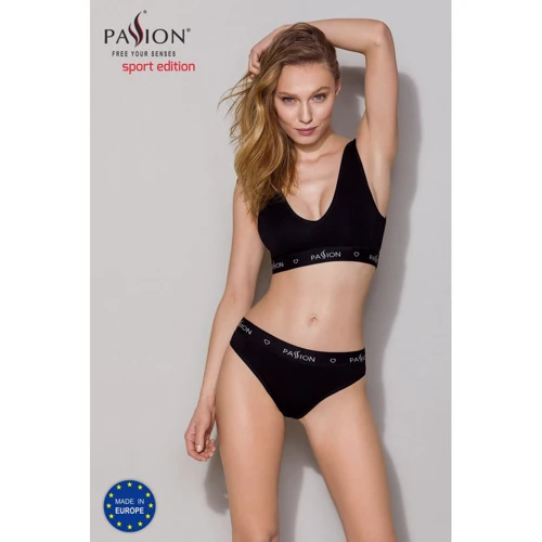 Трусики-сліпи Passion PS004 PANTIES black, size S: Матеріал бавовна