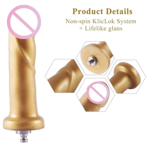 Золотой фаллоимитатор Hismith 6.8″ Golden Silicone Dildo: Назначение Вагинальные