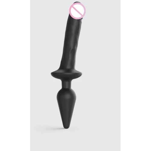 Анальна пробка з дилдо Strap-On-Me Switch Plug-In Realistic Dildo Black - XXL