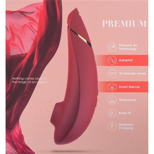 Вакуумный клиторальный стимулятор Womanizer Premium Red фото 4