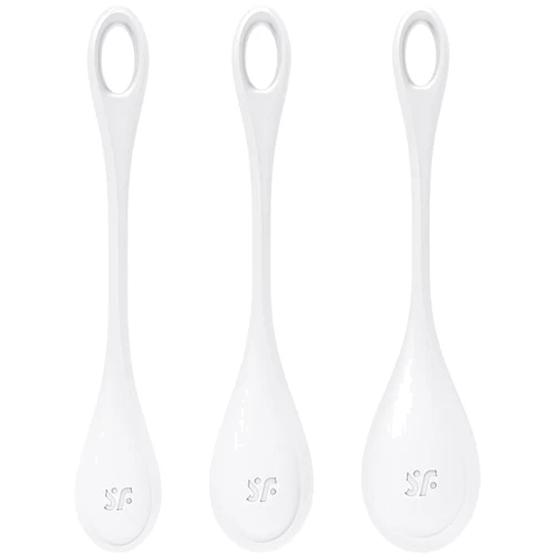 Набір йоні намистин Satisfyer Yoni Power 1 White, діаметр 2-2,5-3см, вага 22-46-74гр