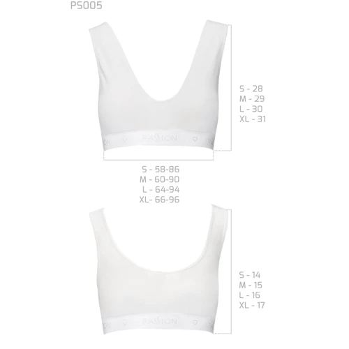 Спортивний топ з еластичної бавовни Passion PS005 TOP white, size S: Для кого Для женщин