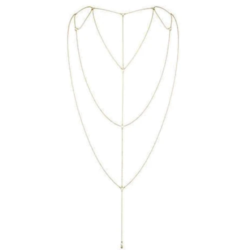 Прикраса для спини і декольте Bijoux Indiscrets Magnifique Back and Cleavage Chain - Gold: Вид Портупеї