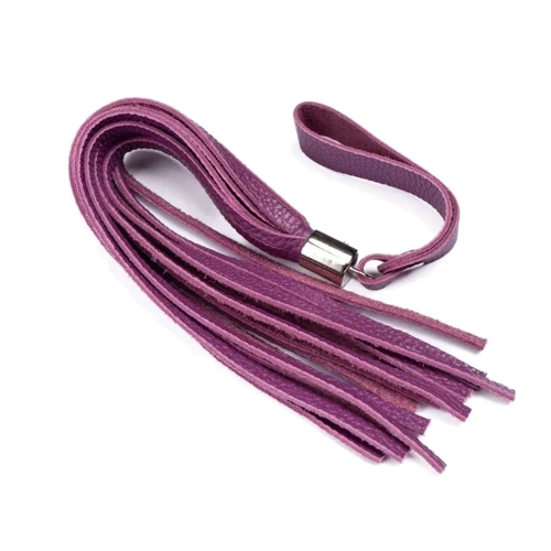 Флоггер из натуральной кожи Flirty Soft Leather - Violet, BM-00024: Цвет фиолетовый