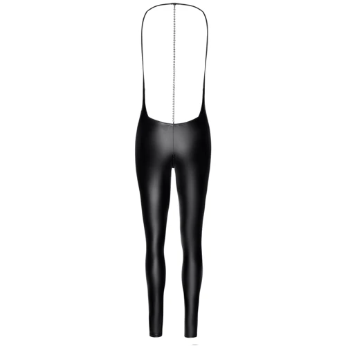 Комбинезон Noir Handmade F306 Mirage catsuit with jewelry rhinestone chain adorning the back Black, XXL: Размер XXL