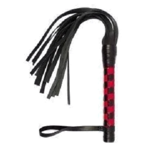 Флогер VIP Leather Flogger Black&Red