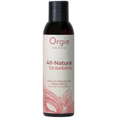 Лубрикант на водной основе Orgie All Natural Strawberry, 150 мл, со вкусом и ароматом клубники