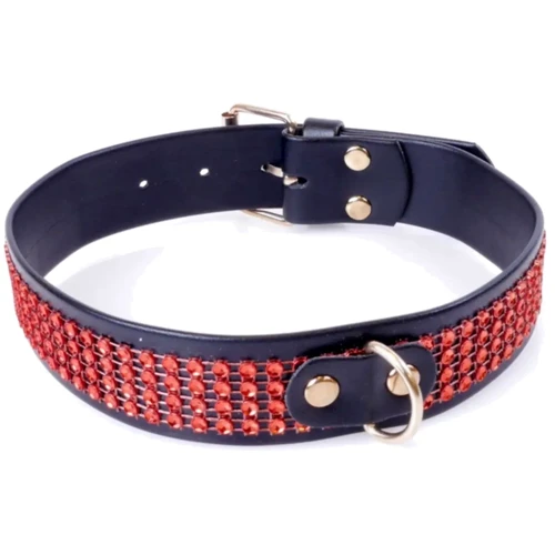 Нашийник із кристалами Fetish Boss Series - Collar with crystals Red (BS3300110)