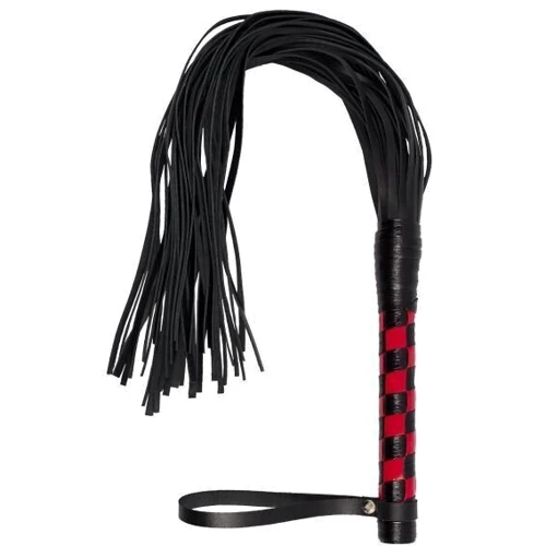 Флогер Premium Leather Flogger Black & Red