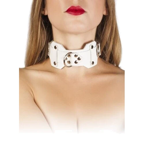 Нашийник VIP Leather Collar, white: Виробник sLash