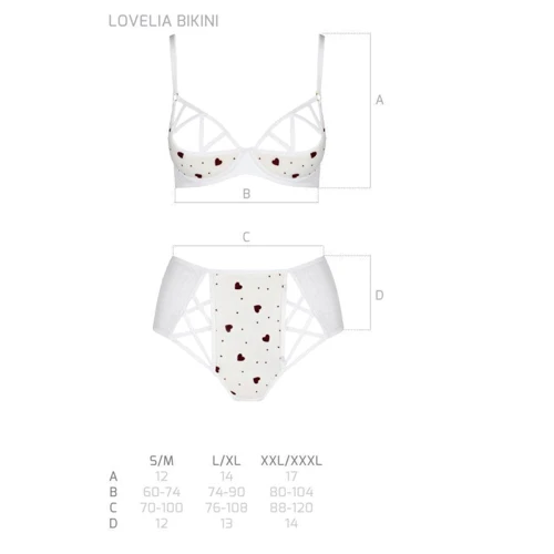 Еротичний комплект Passion LOVELIA BIKINI white S / M: Фасон Балконет