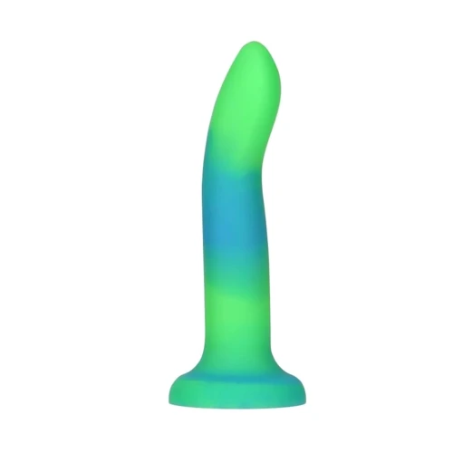 Фалоімітатор, що світиться в темряві ADDICTION - Rave - 8" Glow in the Dark Dildo - Blue Green