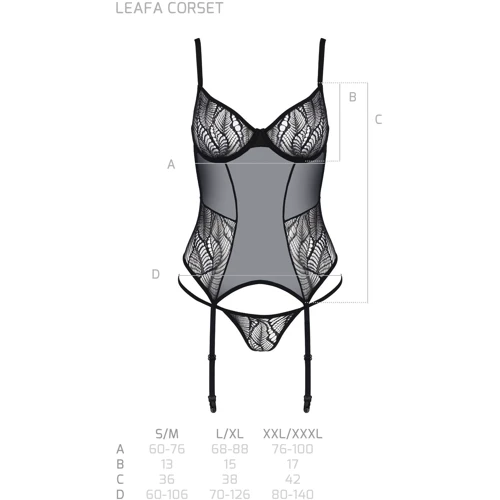 Корсет ECO Passion LEAFA CORSET black XXL/XXXL: Для кого Для женщин