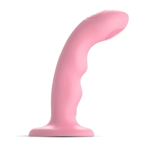 Насадка для страпону з подвійною точковою пульсацією Strap-On-Me Tapping Dildo Wave - Coral Рink