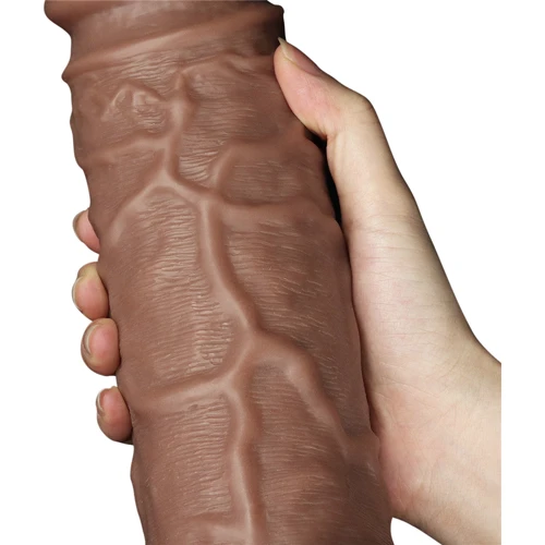 Реалистичный вибратор LoveToy Realistic Chubby Vibrating Dildo Brown 10.5'' фото 7