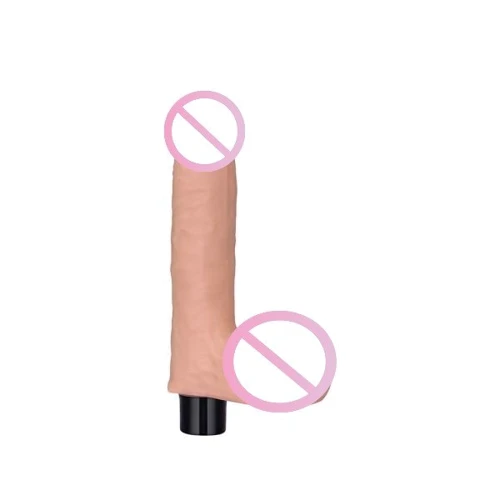 Вібратор LoveToy Real Softee Vibrator With Balls Flesh 8"