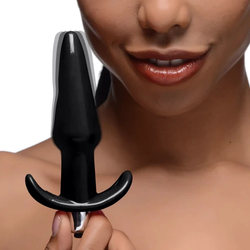 Анальная пробка с вибрацией Frisky Smooth Vibrating Anal Plug Black: Наличие вибрации Есть