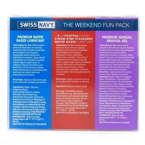 Набір Swiss Navy Weekend Fun Pack 3 х 30 мл: Основа Водная