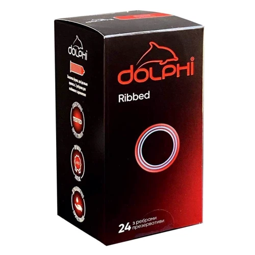 Презервативи DOLPHI Ribbed 24 шт