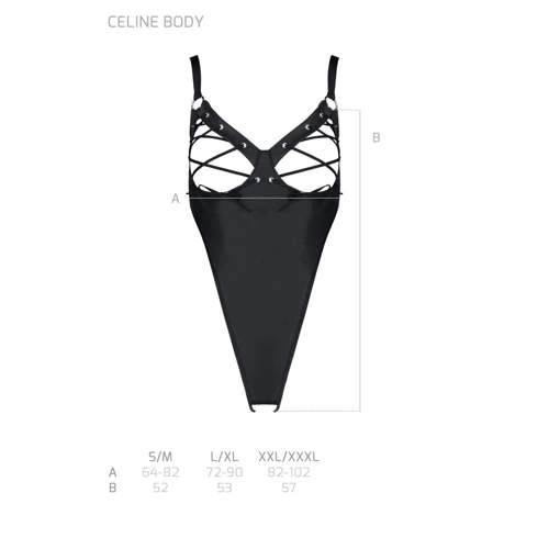 Сексуальне боді Passion CELINE BODY black L/XL: Вид Боди