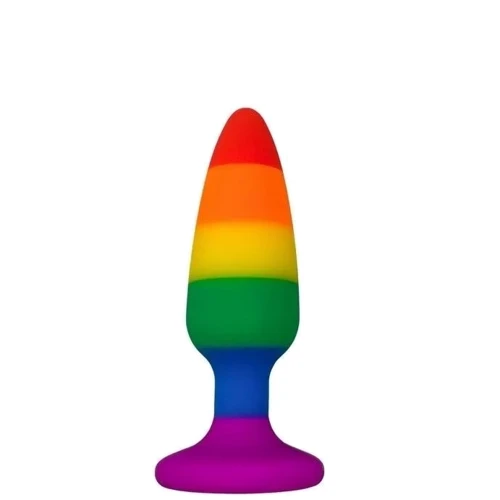 Анальна пробка Wooomy Hiperloo Silicone Rainbow Plug S